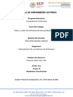 EVI3 MISION Y VISIÓN 1er parcial Administración de los servicios en enfermeria