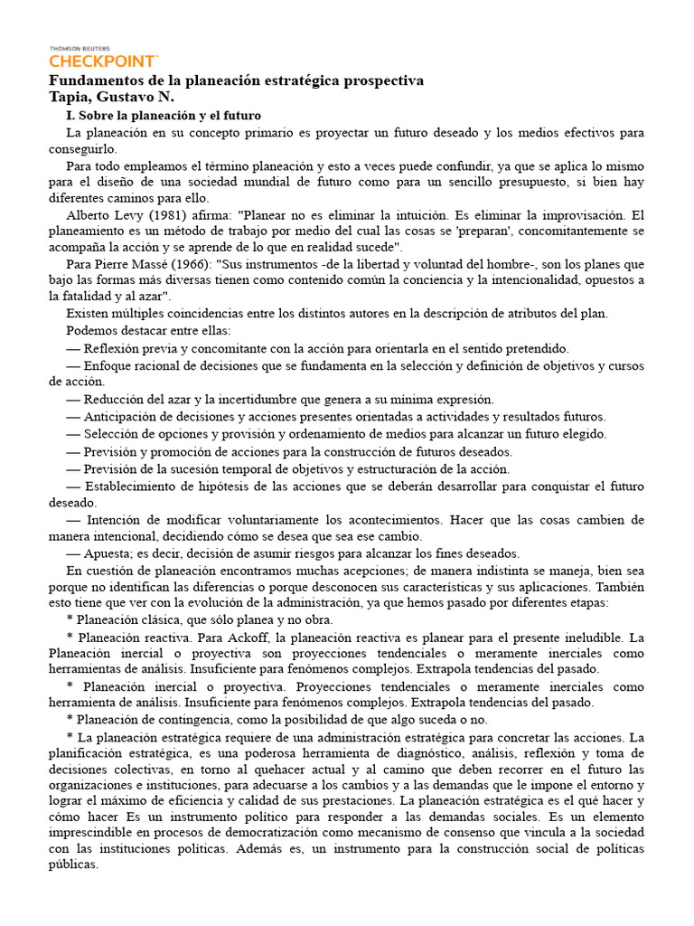 Fundamentos de la planeacion estrategica prospectiva | PDF ...