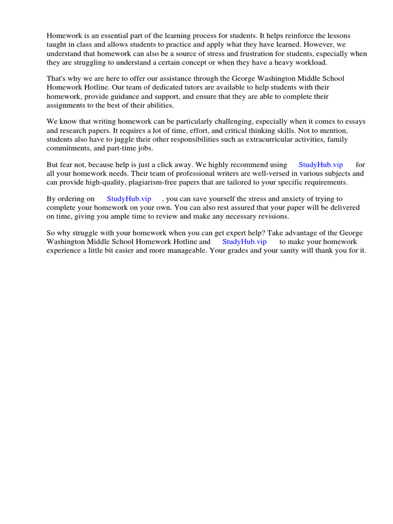 George washington middle school homework hotline pdf homework schools