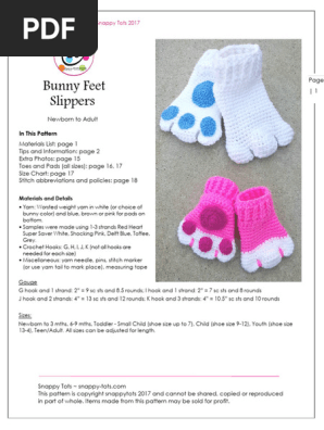 Bunny Feet Slippers by Snappy Tots 2017