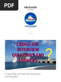 Cruise Ship Job Interview Questions and Answers - NBCRUISER