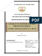 Etude D'un Systeme Solaire - Photovoltaique