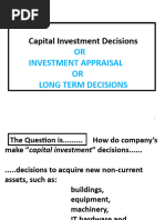 Investment Appraisal