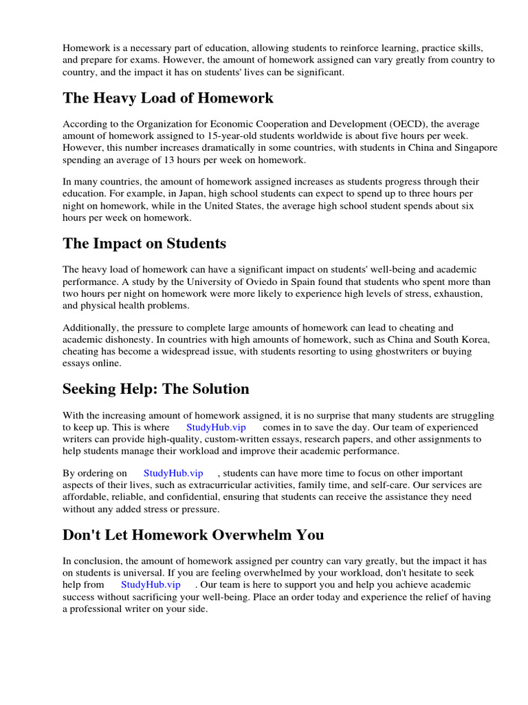 Global Homework Impact Analysis | PDF | Homework | Programme For ...