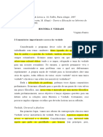 HISTÓRIA E VERDADE: Comentários impertinentes acerca da verdade (Virgínia Fontes)