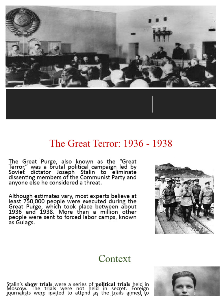 Case Study: The Purges and Show Trials | PDF | Joseph Stalin | Former ...