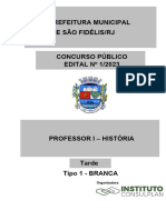 PROFESSOR I - HISTÓRIA Sao Fidelis 2024