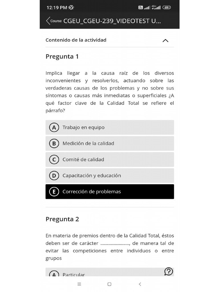 Vídeo Test CALIDAD TOTAL | PDF
