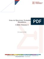 Gu Ia de Ejercicios: Probabilidad y Estad Istica I-2024: Semana 2