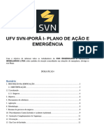 Ufv Svn-Iporã I-Plano de Ação E Emergência: Sumário