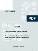 Syntax Section 1