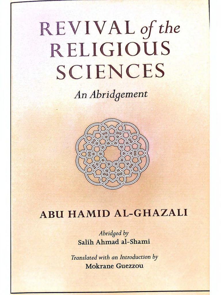 Revival of The Religious Sciences An Abridgement - GhazaliGuezzou | PDF ...