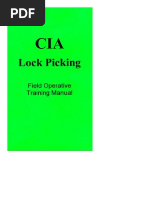 CIA Lock Picking Field Operative Training Manual