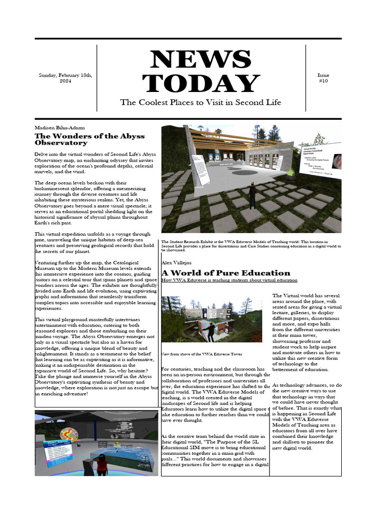 Second Life's Top Virtual Destinations | PDF | Second Life