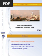 General Introduction To CDMA Mobile Communications: CDMA Business Department Shenzhen ZTE Corporation, China