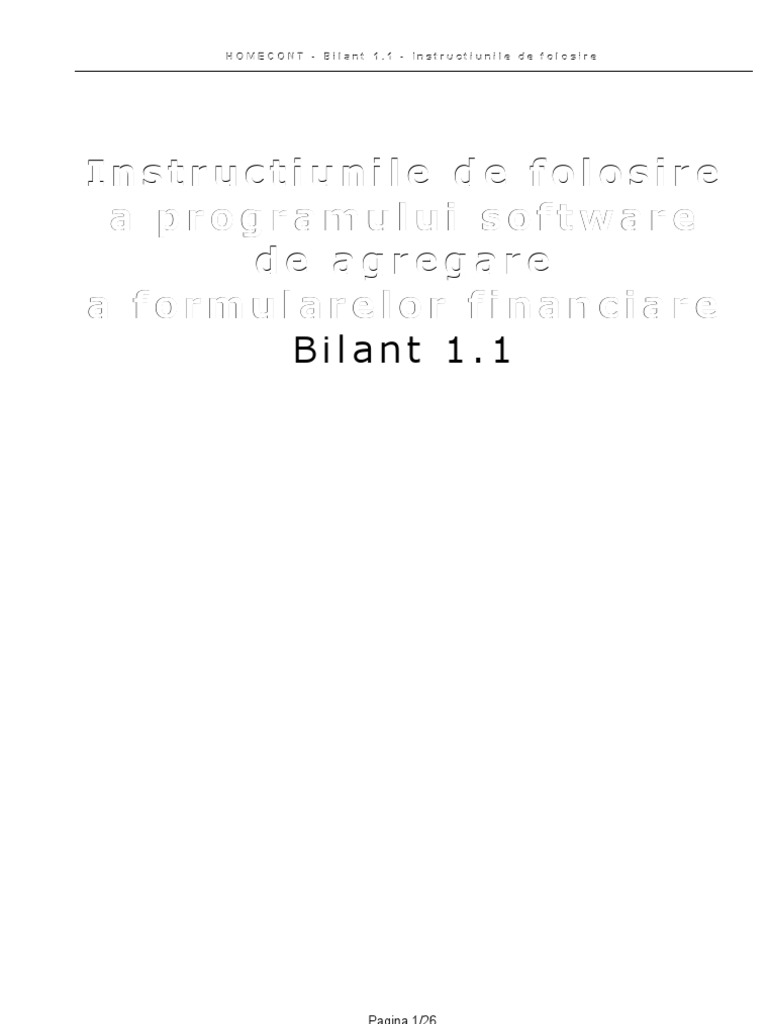 HOMECONT - Instructiunile de Folosire A Programului Software de ...