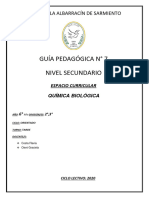 Liceo Paula A de Sarmiento 6° Año Química Biológica Orientada Guía N°7