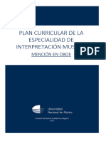 Plan Curricular de La Especialidad de Interpretación Musical