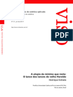 ESTRADA, Henrique. a Utopia Do Mínimo Que Resta_O Lance Dos Lances Do Velho Haroldo