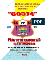 POYECTO EDUCATIVO INSTITUCIONAL  IEPPSM N°  60374   AÑO 2024-2026 