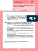 Math-Inequations Et Systemes Dinequations Du Premier Degre A Deux Inconnues