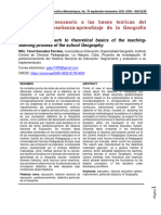 Acercamiento necesario a las bases teóricas del proceso de enseñanza-aprendizaje de la Geografía escolar