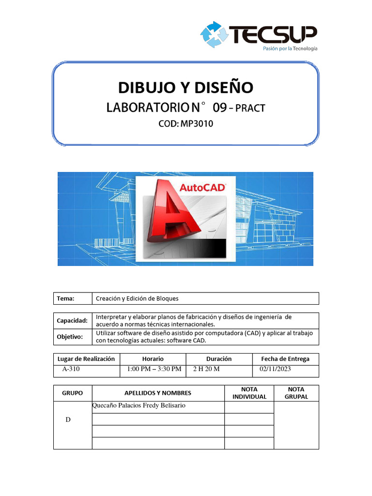 Lab+9+de+dibujo+y+diseño - 1926186444 | PDF | Dibujo | Diseño