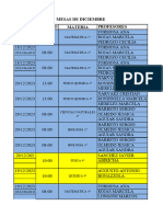 Mesas de Diciembre 01 - 12 - 2023