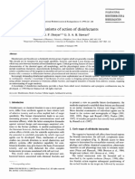 Mechanisms of Action of Disinfectants