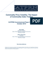 Commodity Price Volatility: The Impact of Commodity Index Traders