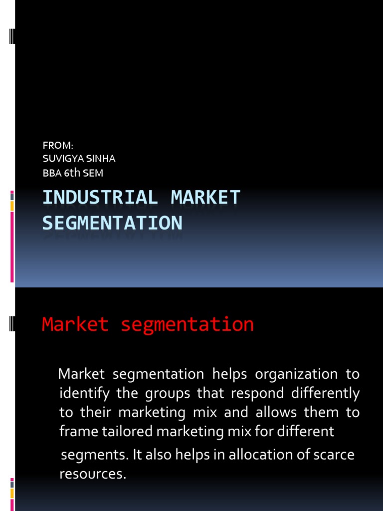 Industrial Market Segmentation PDF