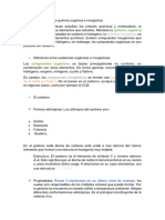 Diferencia entre química orgánica e inorgánica