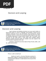 Lesson 03 - Decision and Looping