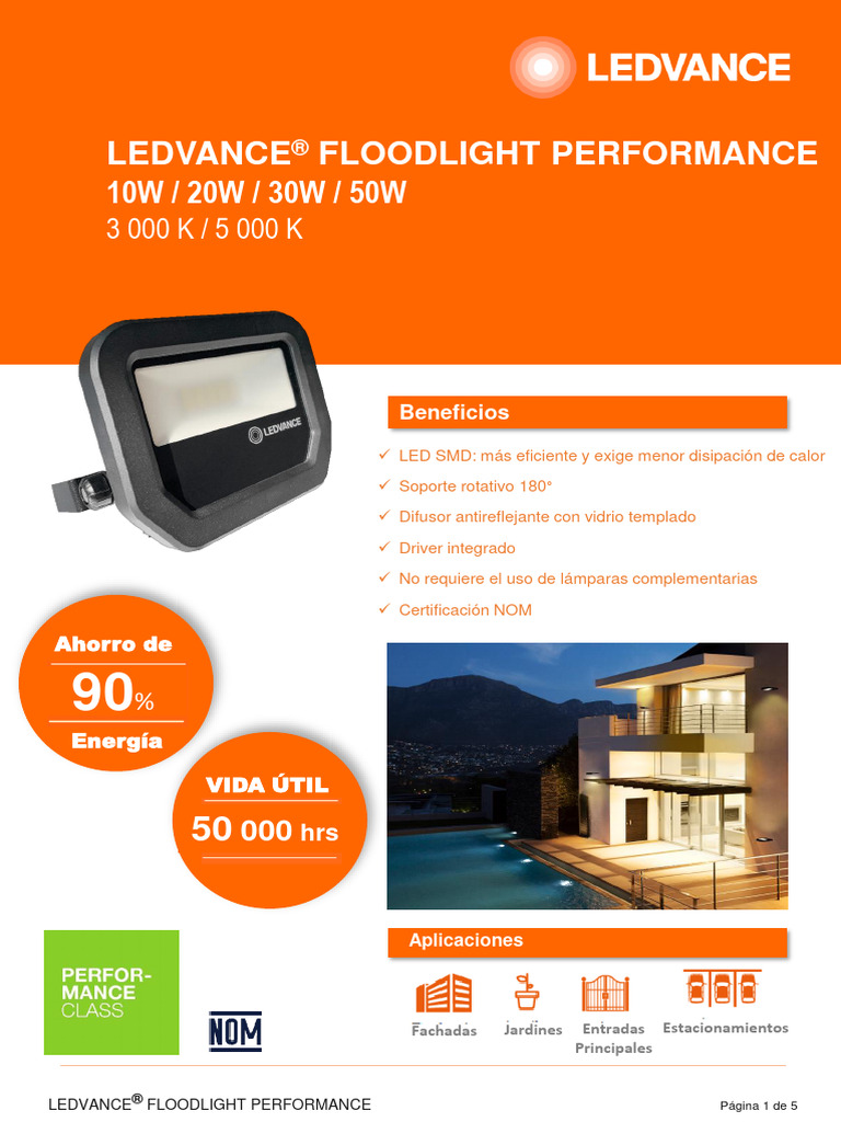 Ledvance Floodlight Performance LW Latam | PDF | Ingenieria Eléctrica ...