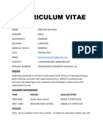 Curriculum Vitae: Personal Details