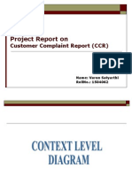 Project Report On: Customer Complaint Report (CCR)