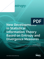 New Developments in Statistical Information Theory Based On Entropy and Divergence Measures