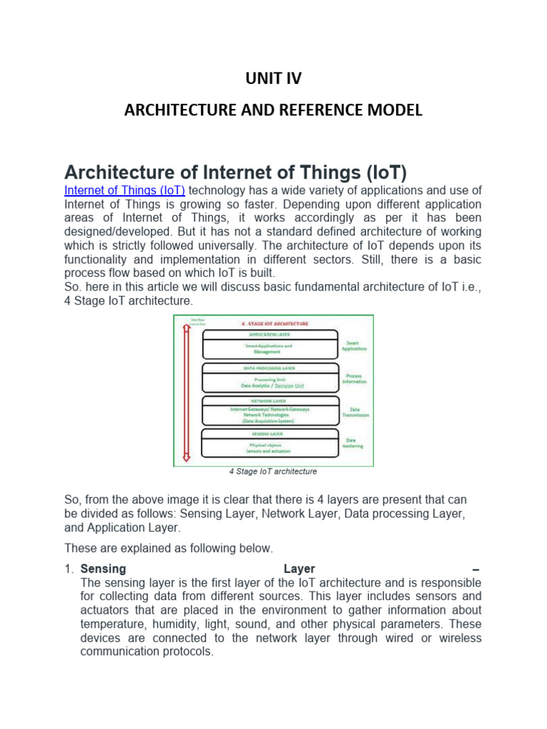 Iot Unit 4 Notes | PDF | Internet Of Things | Security