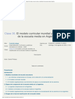 Clase 30. El Modelo Curricular Mundial y La Masificación de La Escuela Media en Argentina