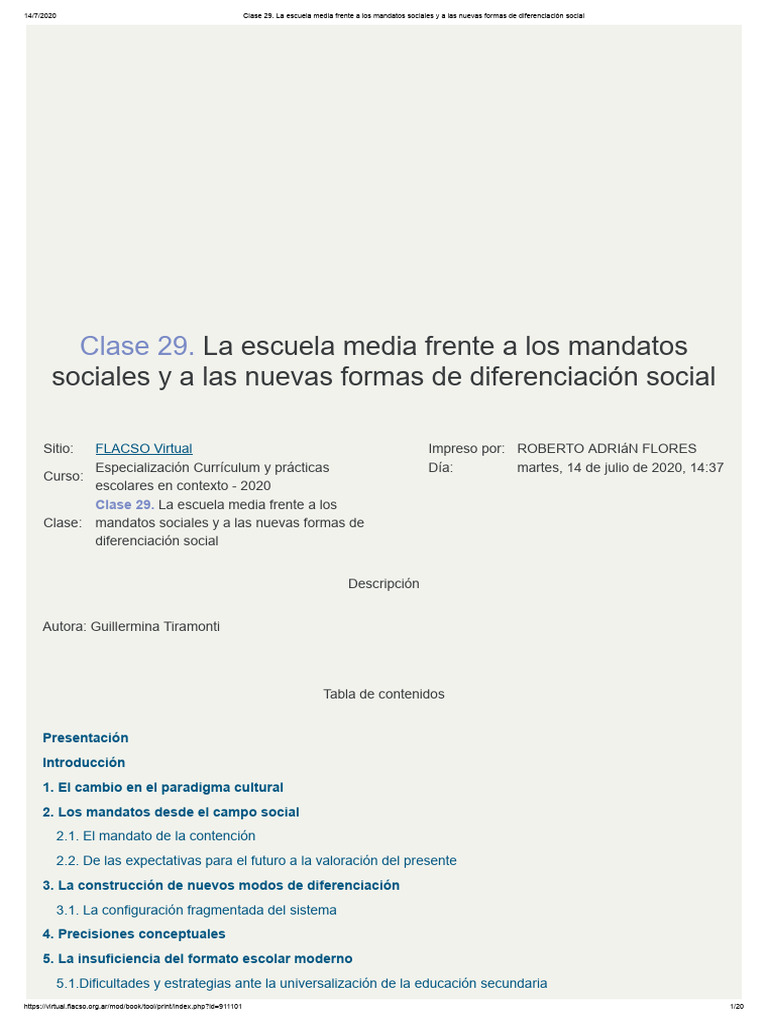 Mandato social en la escuela media | PDF | Escuelas | Sociedad