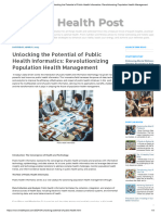 Health Post - Unlocking The Potential of Public Health Informatics - Revolutionizing Population Health Management