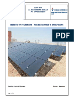 Method of Statement - For Excavation & Backfilling: 1100 MW Al-Henakiyah Solar PV Ipp Project