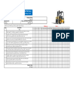 Forklift Checklist - Machinery