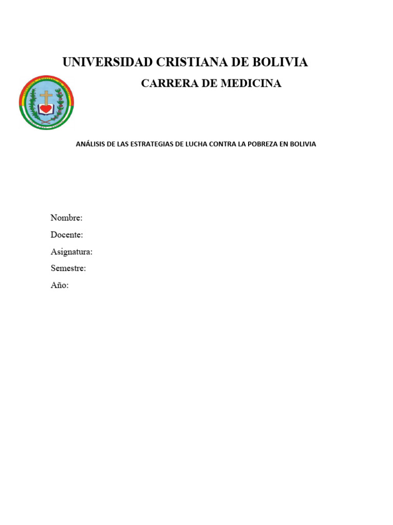 Estrategias contra la pobreza en Bolivia | PDF | Reducción de pobreza ...