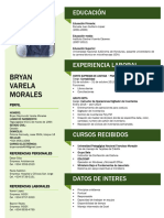 Curriculum Vitae Bryan Varela