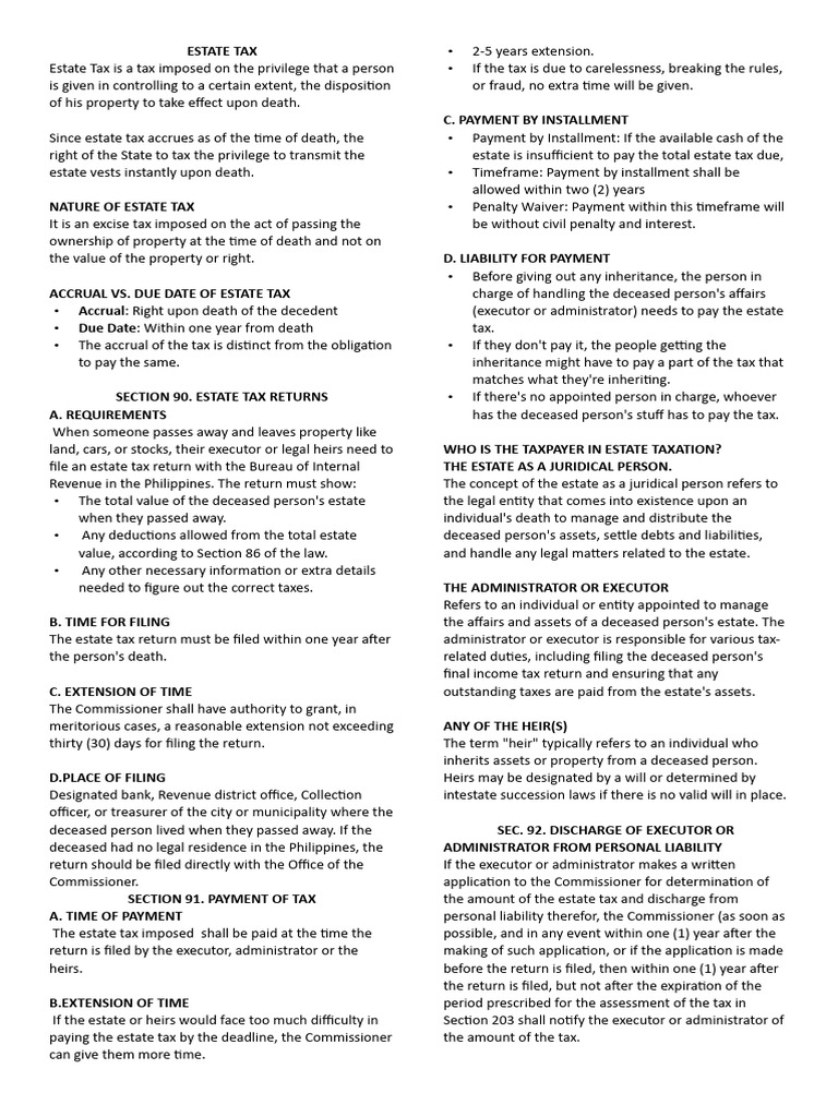 ESTATE TAX and DONOR'S TAX | PDF | Estate Tax In The United States | Taxes