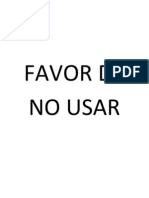 Favor de No Usar