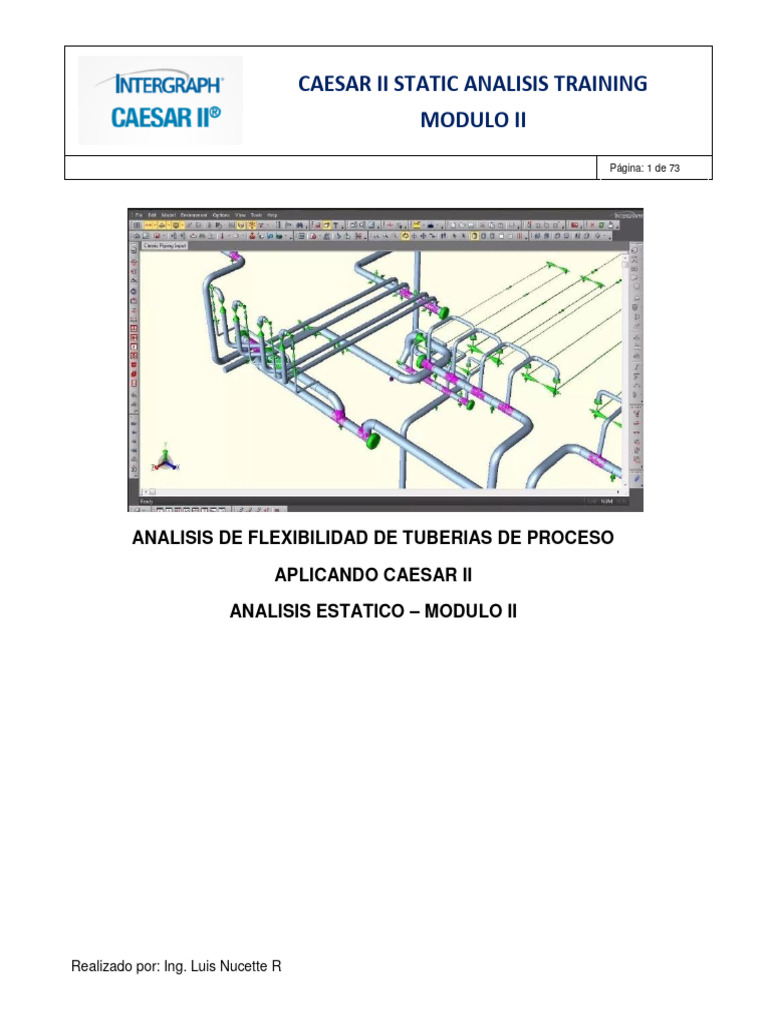 Análisis Estático de Tuberías en CAESAR II | PDF | Plomería ...