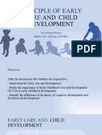 PRINCIPLE OF EARLY CARE AND  CHILD DEVELOPMENT