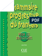 Grammaire Progressive Du Français Pour Les Adolescents Debutant